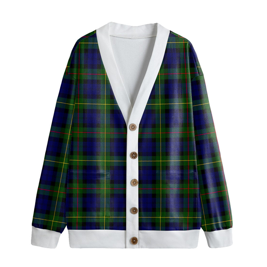 MacEwen Modern Tartan Plaid Knitted Fleece Cardigan