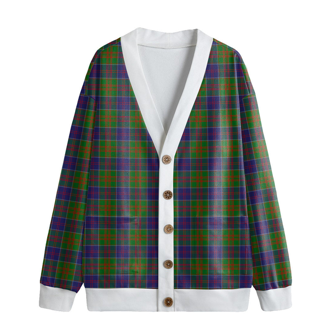 Stewart of Appin Hunting Modern Tartan Plaid Knitted Fleece Cardigan