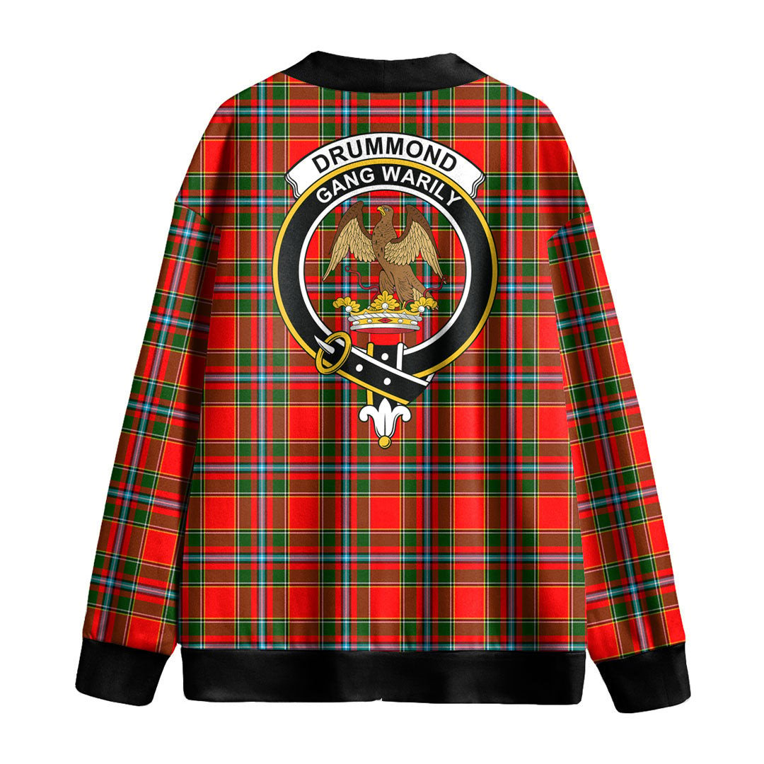 Drummond of Perth Tartan Crest Knitted Fleece Cardigan