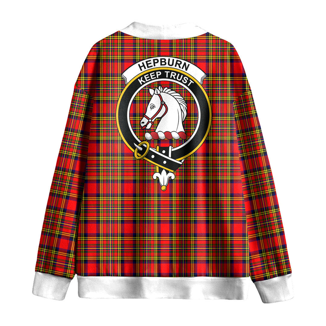 Hepburn Tartan Crest Knitted Fleece Cardigan