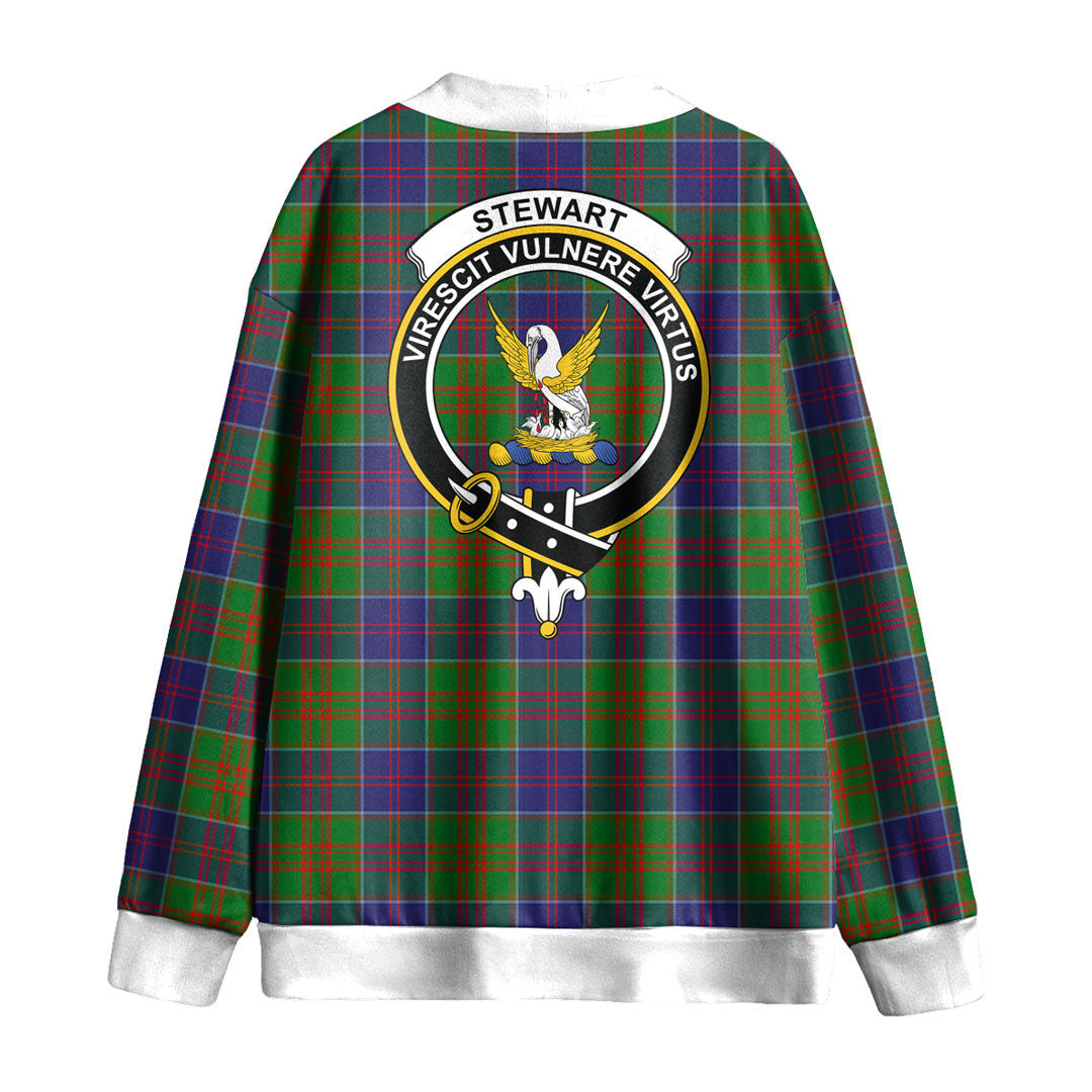 Stewart of Appin Hunting Modern Tartan Crest Knitted Fleece Cardigan