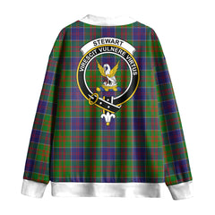 Stewart of Appin Hunting Modern Tartan Crest Knitted Fleece Cardigan
