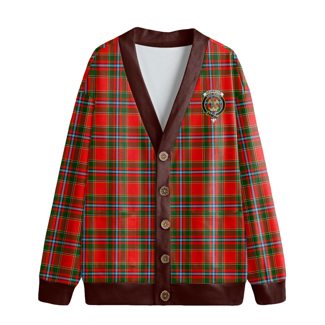 Drummond of Perth Tartan Crest Knitted Fleece Cardigan