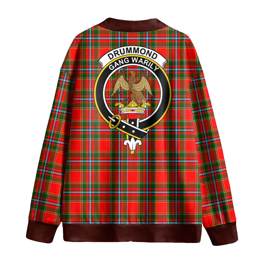 Drummond of Perth Tartan Crest Knitted Fleece Cardigan