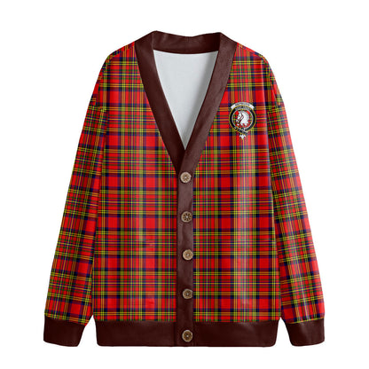 Hepburn Tartan Crest Knitted Fleece Cardigan