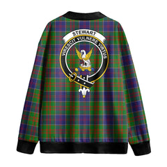Stewart of Appin Hunting Modern Tartan Crest Knitted Fleece Cardigan