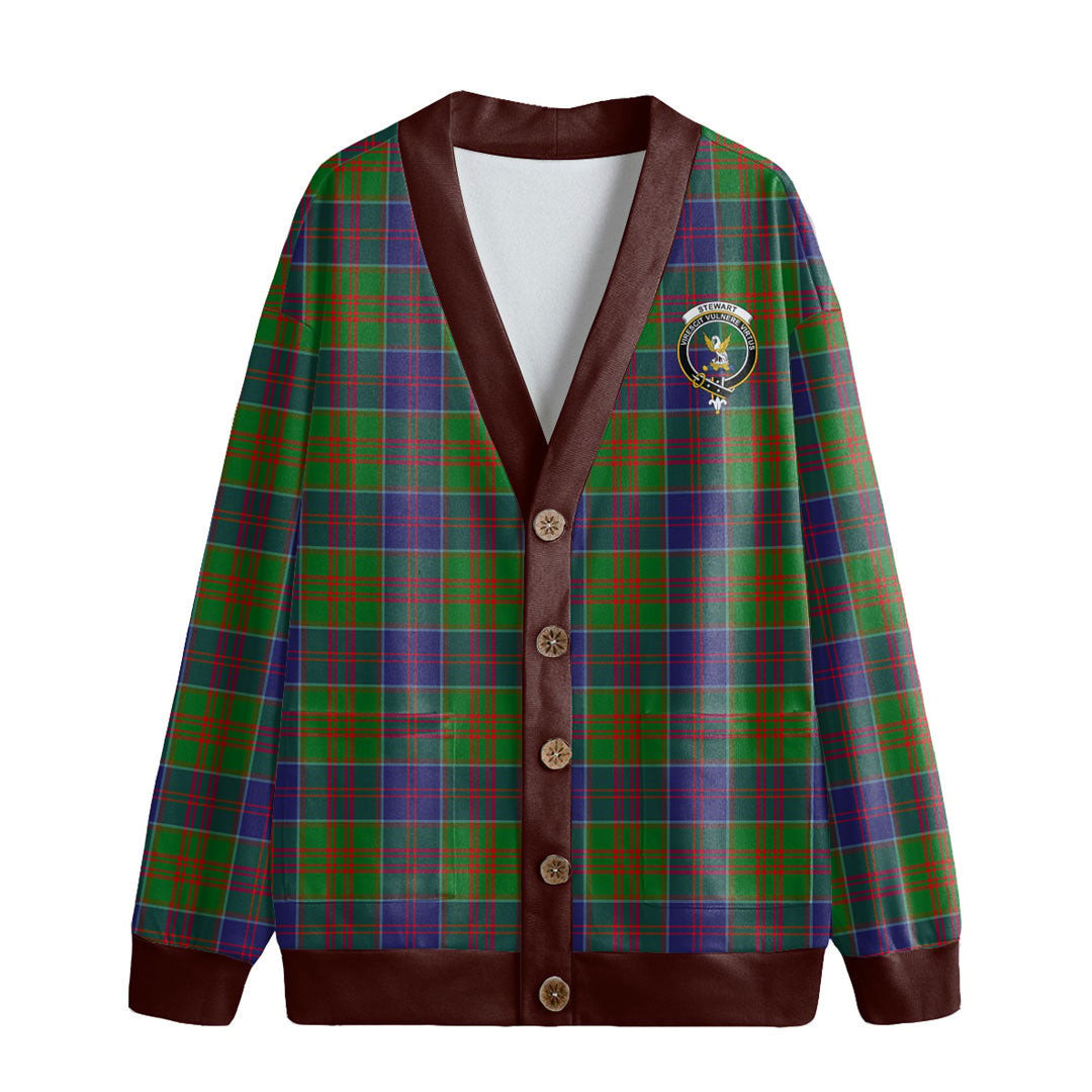 Stewart of Appin Hunting Modern Tartan Crest Knitted Fleece Cardigan