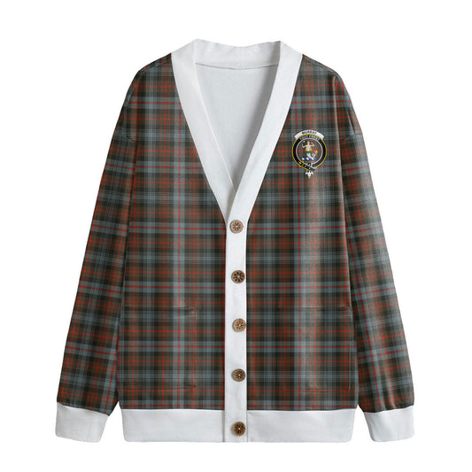 Murray of Atholl Weathered Tartan Crest Knitted Fleece Cardigan