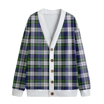 Gordon Dress Modern Tartan Plaid Knitted Fleece Cardigan