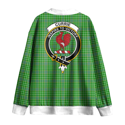 Currie Tartan Crest Knitted Fleece Cardigan