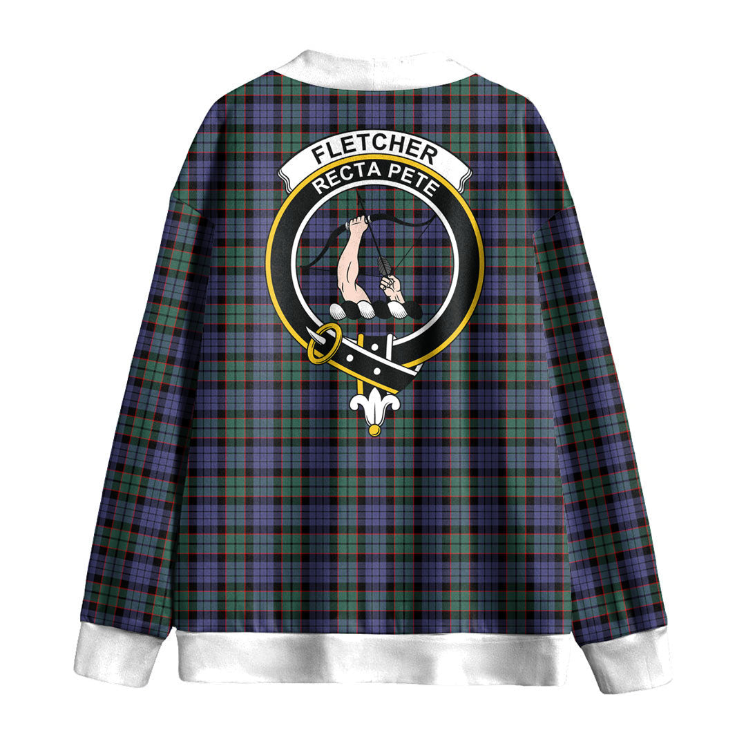 Fletcher Modern Tartan Crest Knitted Fleece Cardigan