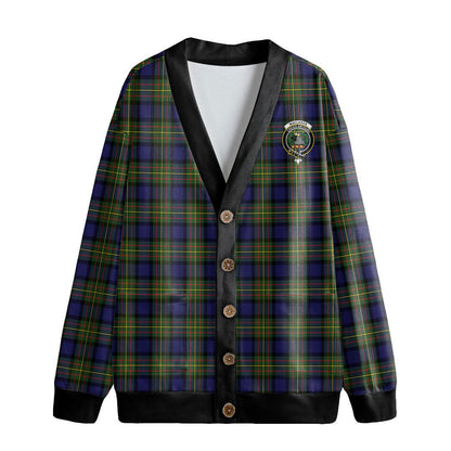 MacLaren Modern Tartan Crest Knitted Fleece Cardigan