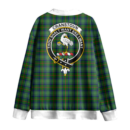 Cranstoun Tartan Crest Knitted Fleece Cardigan