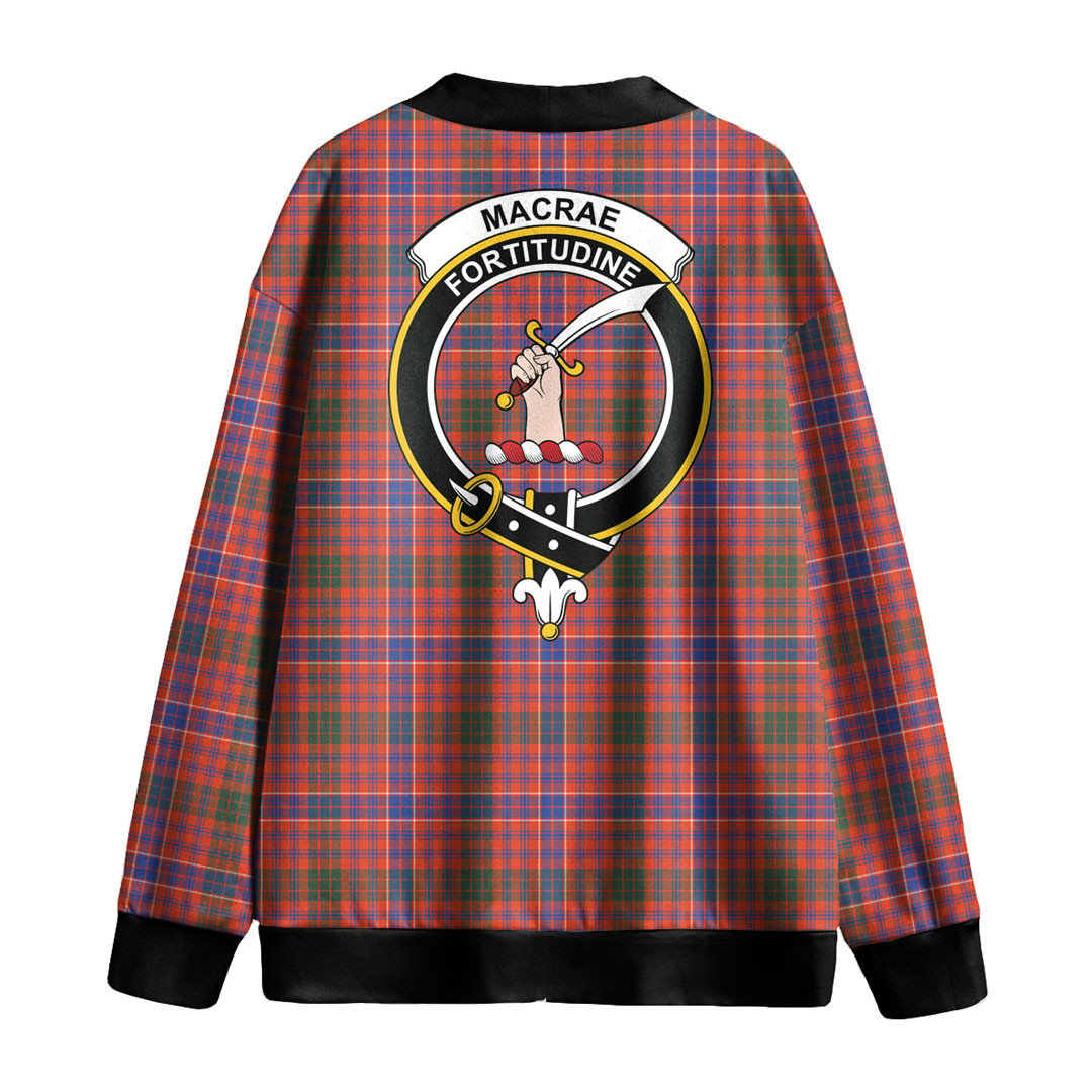 MacRae Ancient Tartan Crest Knitted Fleece Cardigan