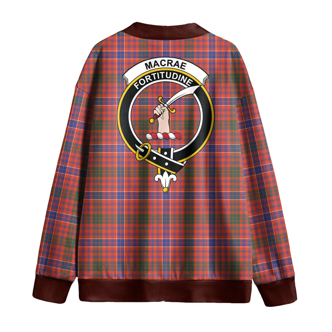 MacRae Ancient Tartan Crest Knitted Fleece Cardigan