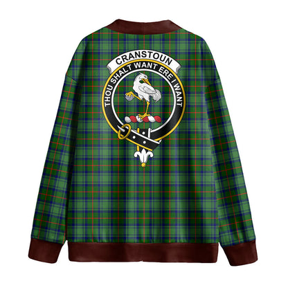 Cranstoun Tartan Crest Knitted Fleece Cardigan