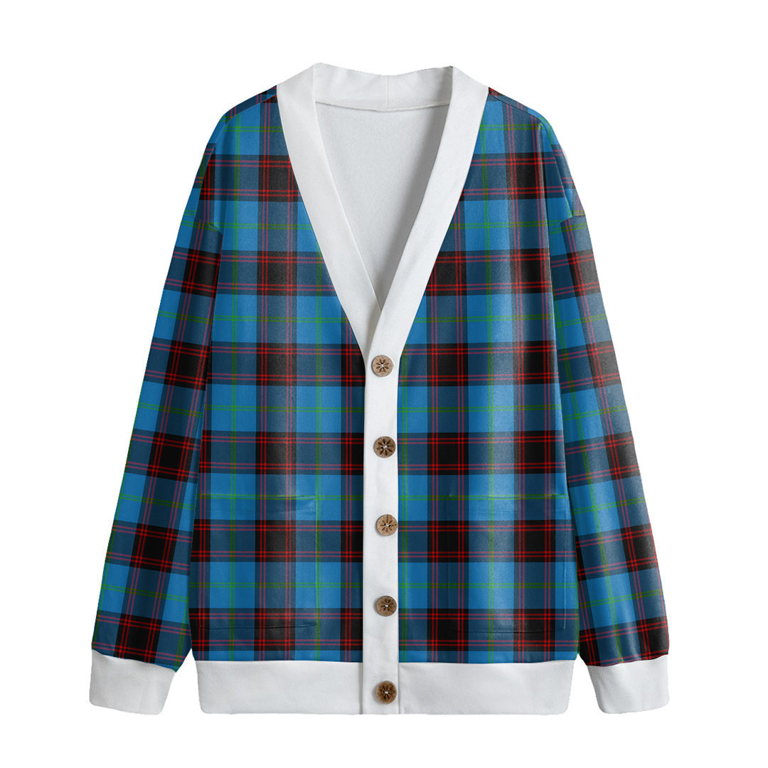 Home Ancient Tartan Plaid Knitted Fleece Cardigan