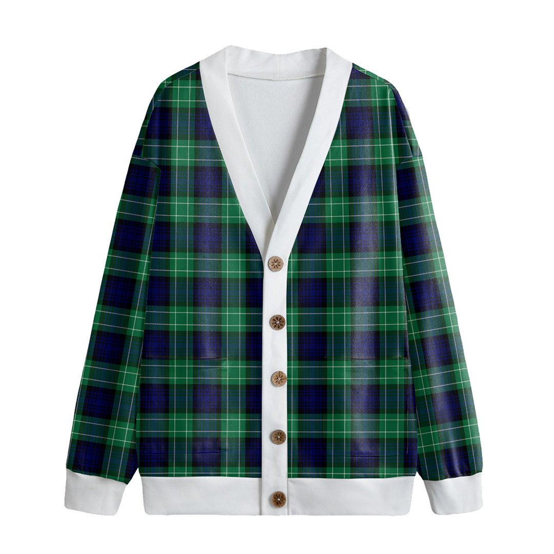 Abercrombie Tartan Plaid Knitted Fleece Cardigan