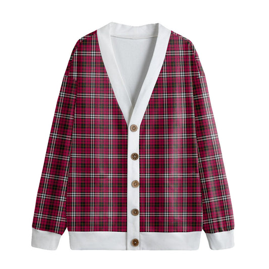 Little Tartan Plaid Knitted Fleece Cardigan