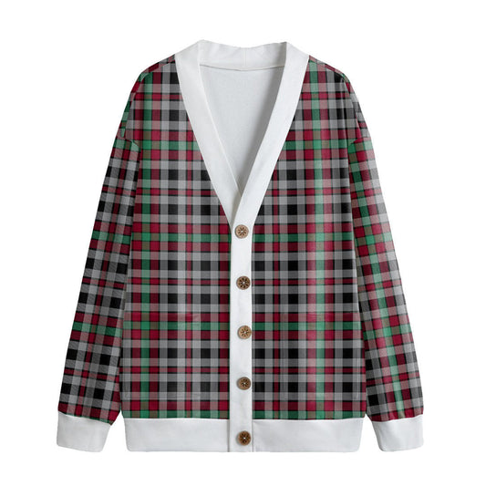 Borthwick Ancient Tartan Plaid Knitted Fleece Cardigan