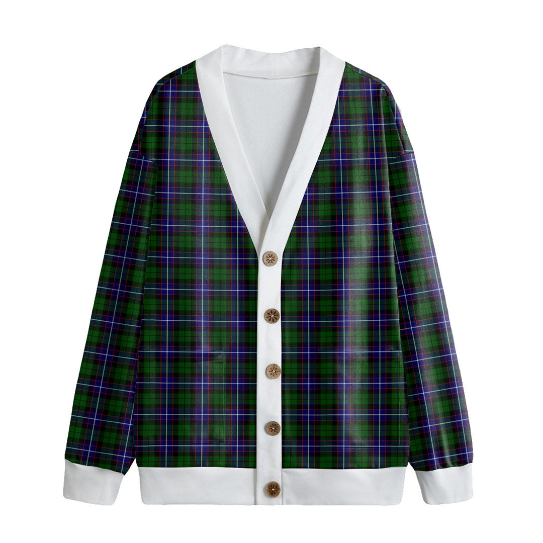 Russell Modern Tartan Plaid Knitted Fleece Cardigan