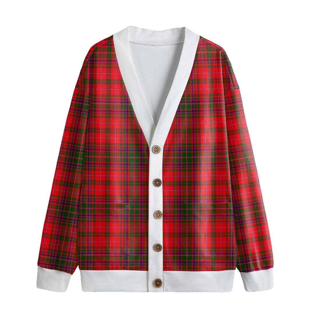 MacDougall Modern Tartan Plaid Knitted Fleece Cardigan