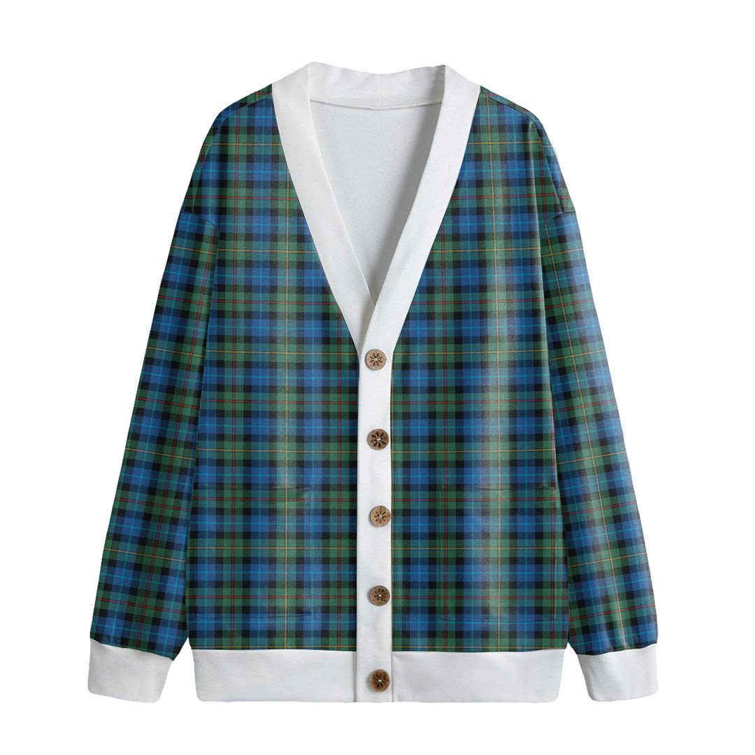 Smith Ancient Tartan Plaid Knitted Fleece Cardigan