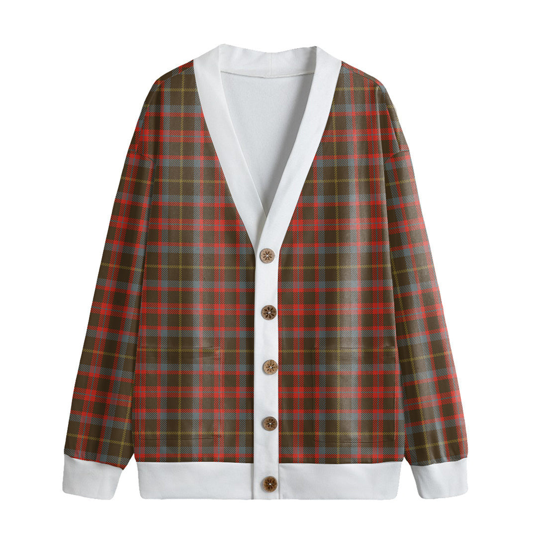 MacKintosh Hunting Weathered Tartan Plaid Knitted Fleece Cardigan