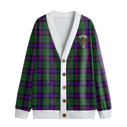 Armstrong Modern Tartan Crest Knitted Fleece Cardigan