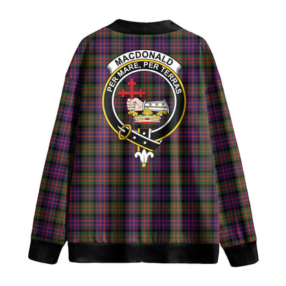 MacDonald Modern Tartan Crest Knitted Fleece Cardigan