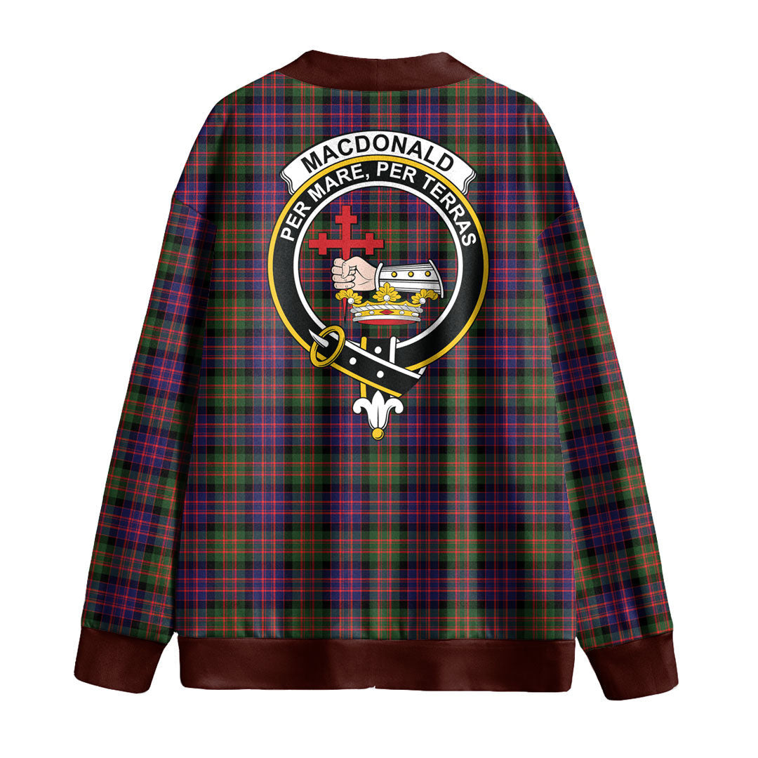 MacDonald Modern Tartan Crest Knitted Fleece Cardigan