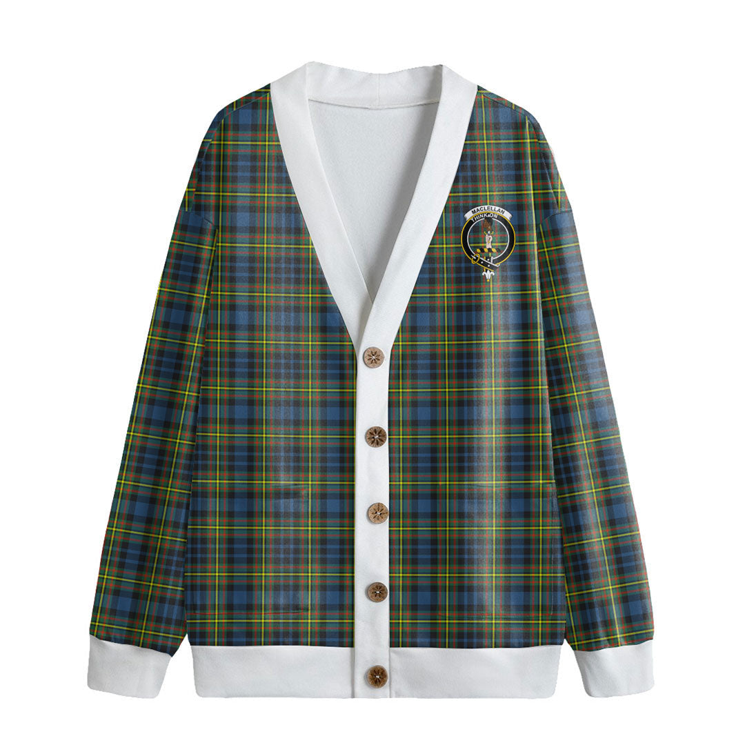 MacLellan Ancient Tartan Crest Knitted Fleece Cardigan