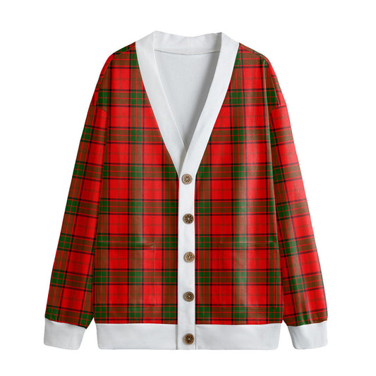 Maxwell Modern Tartan Plaid Knitted Fleece Cardigan