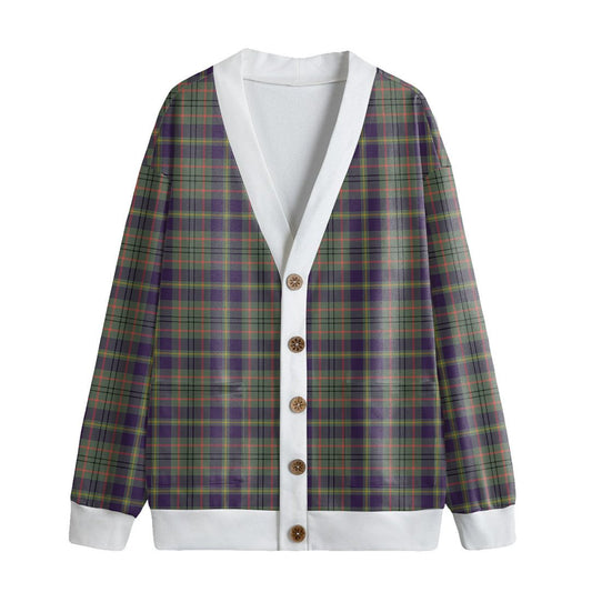 Taylor Weathered Tartan Plaid Knitted Fleece Cardigan