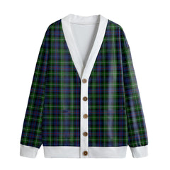 MacKenzie Modern Tartan Plaid Knitted Fleece Cardigan