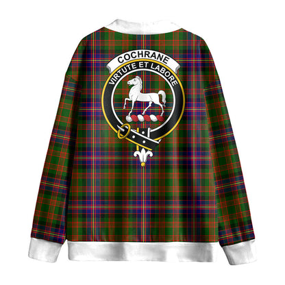 Cochrane Modern Tartan Crest Knitted Fleece Cardigan