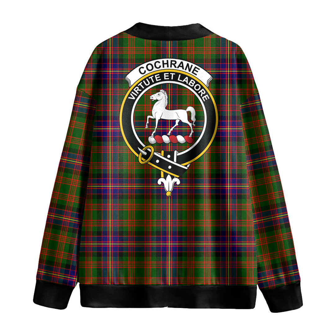 Cochrane Modern Tartan Crest Knitted Fleece Cardigan