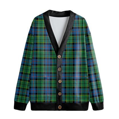 Forsyth Ancient Tartan Plaid Knitted Fleece Cardigan