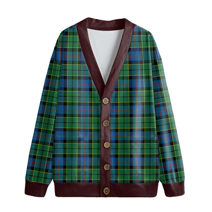 Forsyth Ancient Tartan Plaid Knitted Fleece Cardigan