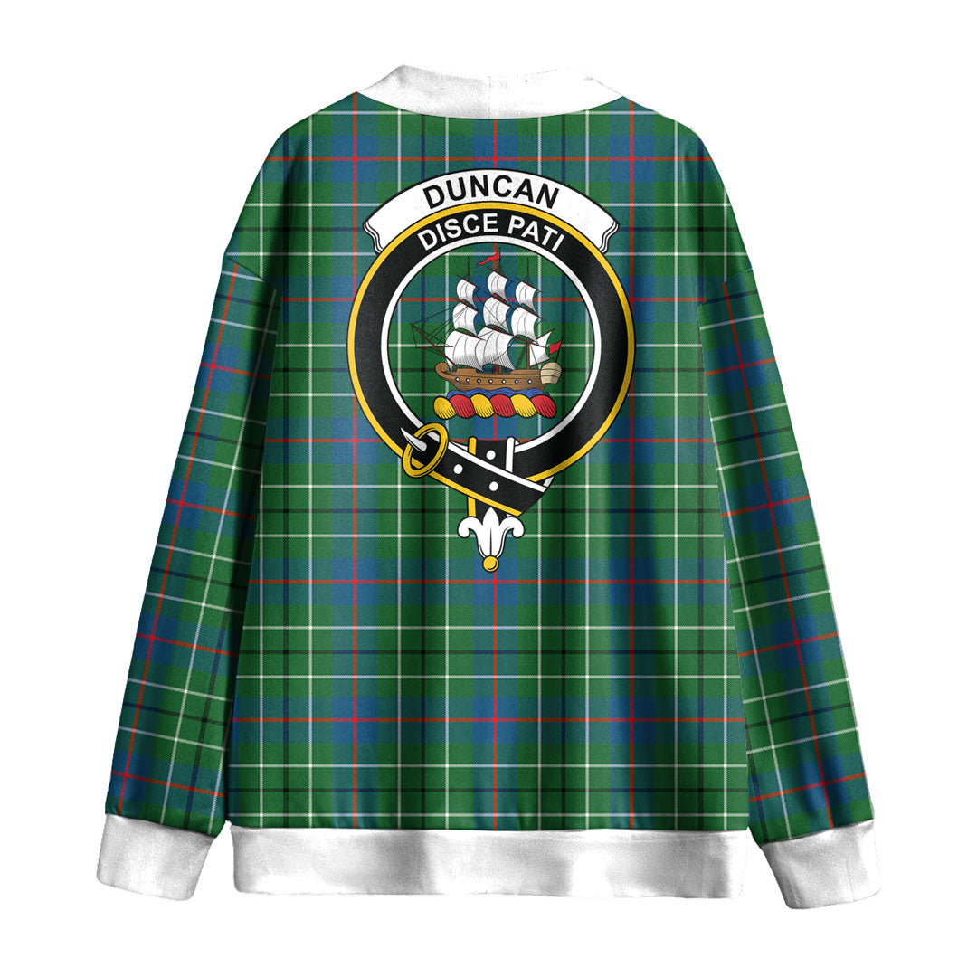 Duncan Ancient Tartan Crest Knitted Fleece Cardigan