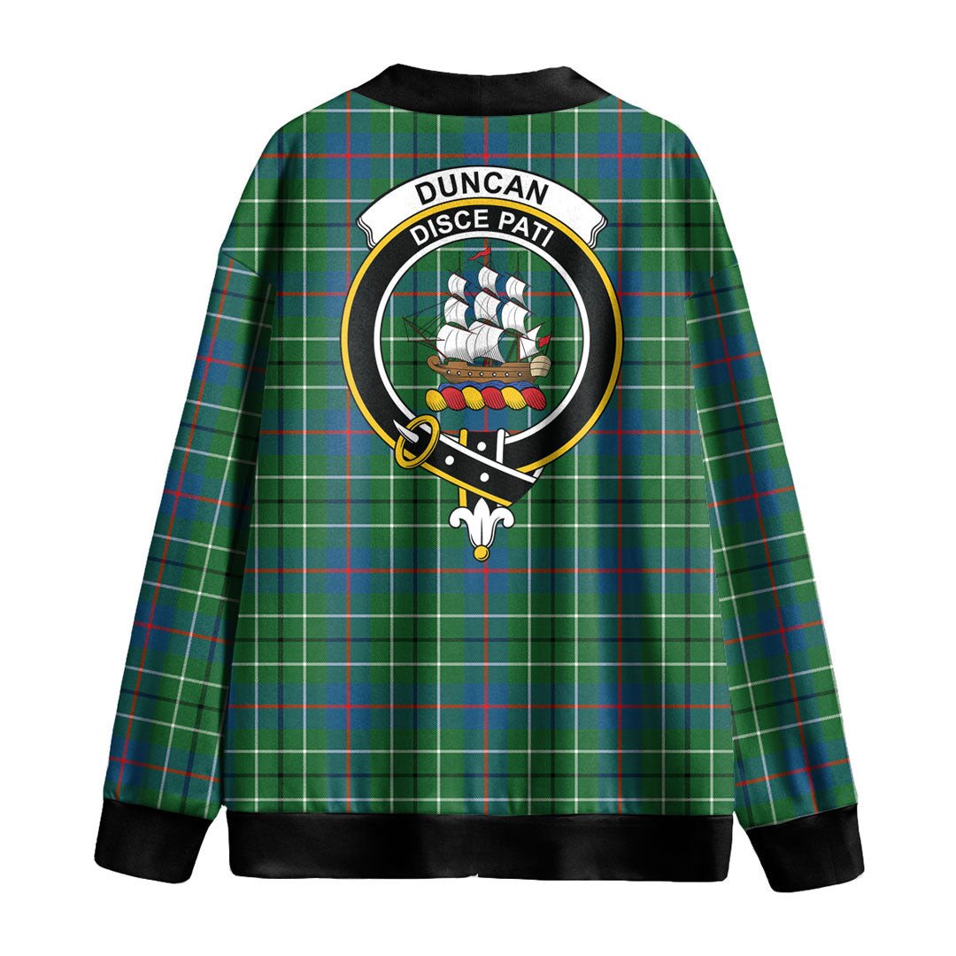 Duncan Ancient Tartan Crest Knitted Fleece Cardigan