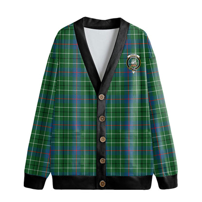 Duncan Ancient Tartan Crest Knitted Fleece Cardigan