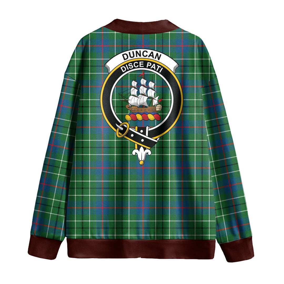 Duncan Ancient Tartan Crest Knitted Fleece Cardigan