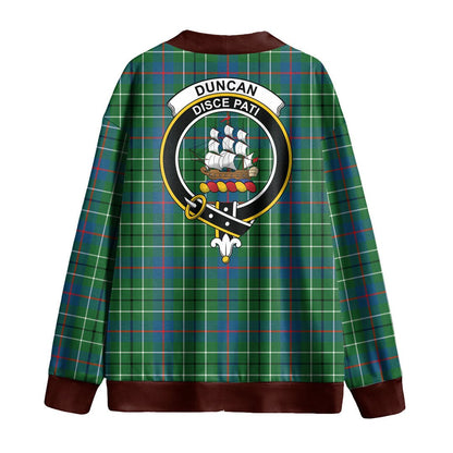 Duncan Ancient Tartan Crest Knitted Fleece Cardigan