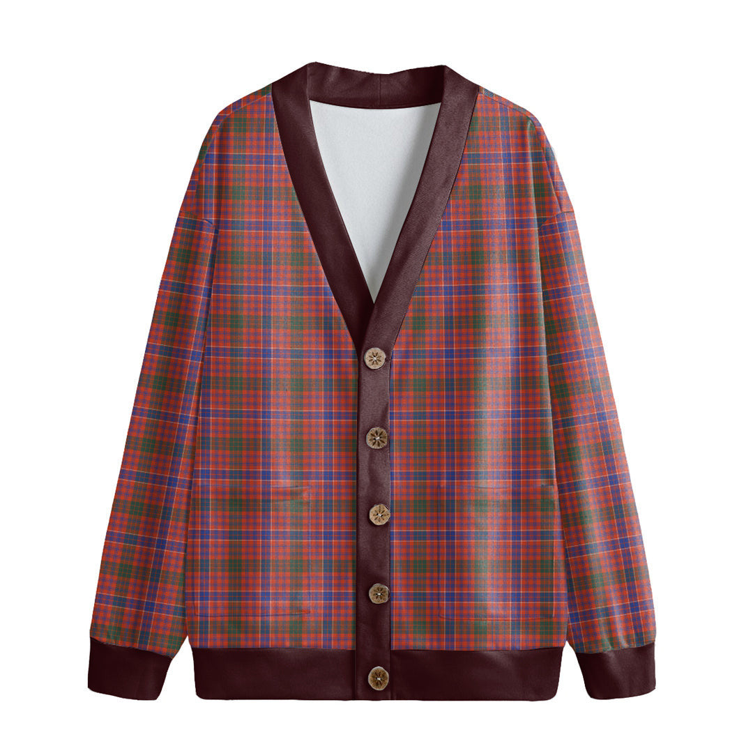 MacRae Ancient Tartan Plaid Knitted Fleece Cardigan