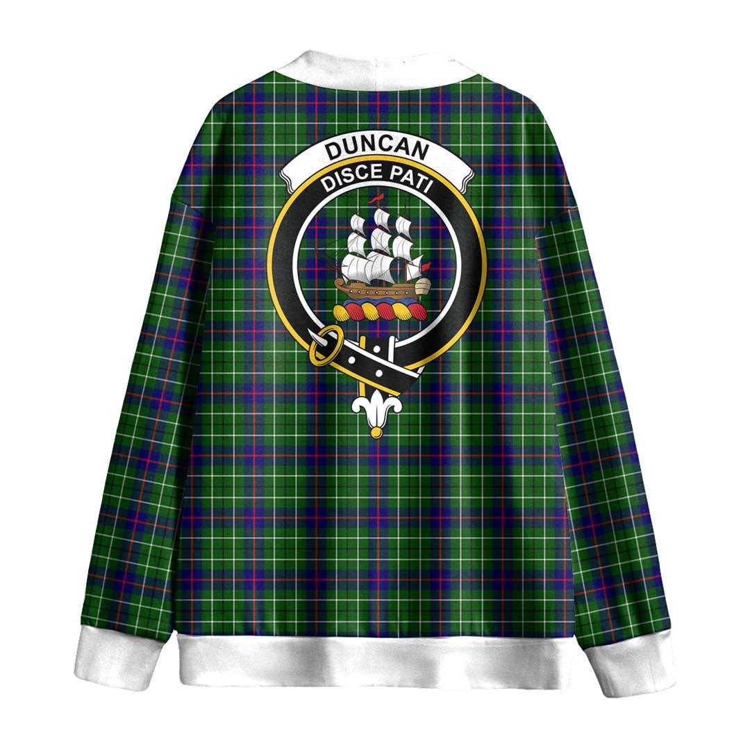 Duncan Modern Tartan Crest Knitted Fleece Cardigan