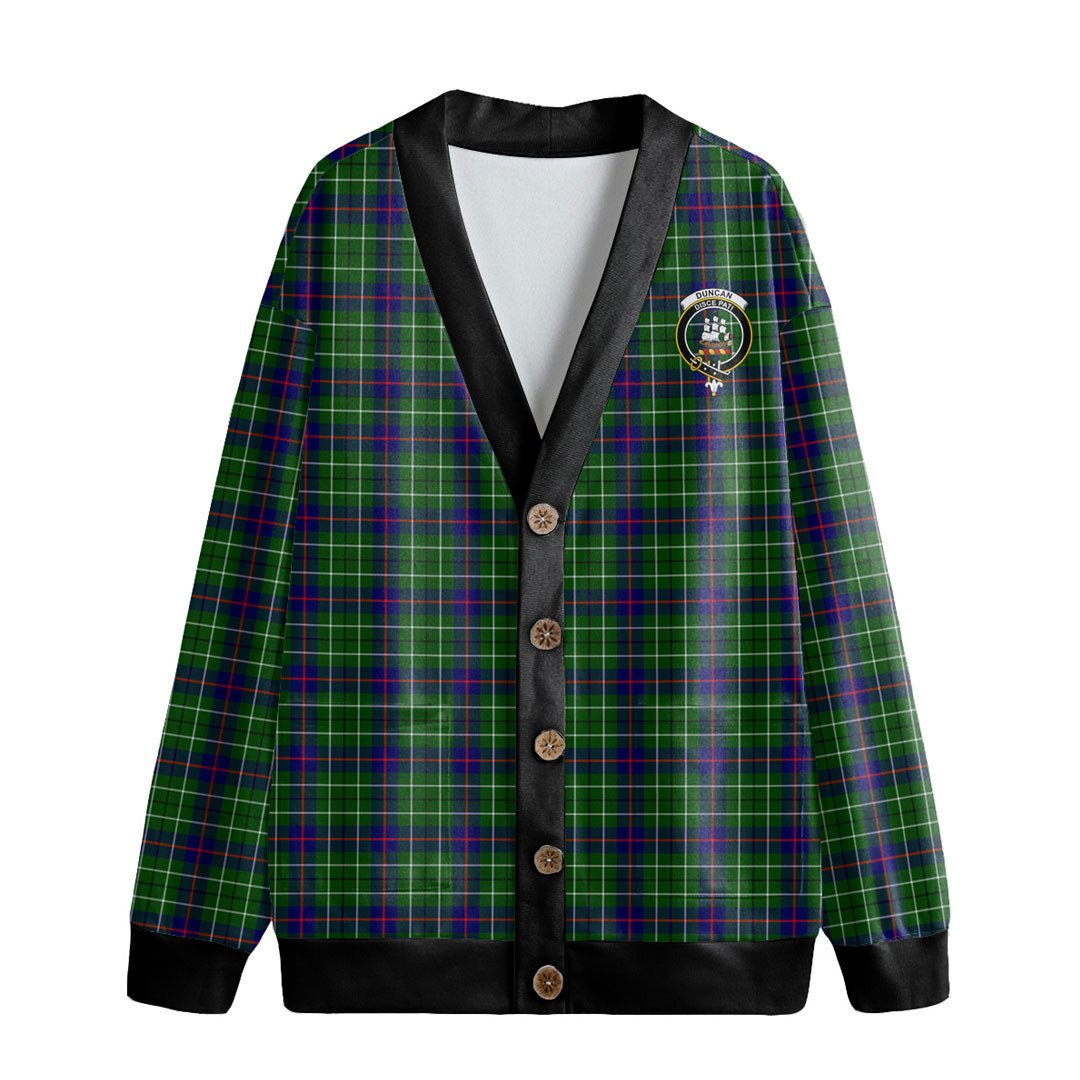 Duncan Modern Tartan Crest Knitted Fleece Cardigan