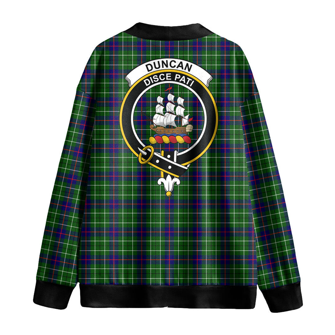 Duncan Modern Tartan Crest Knitted Fleece Cardigan