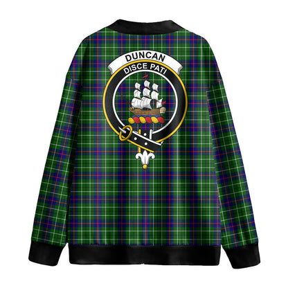 Duncan Modern Tartan Crest Knitted Fleece Cardigan