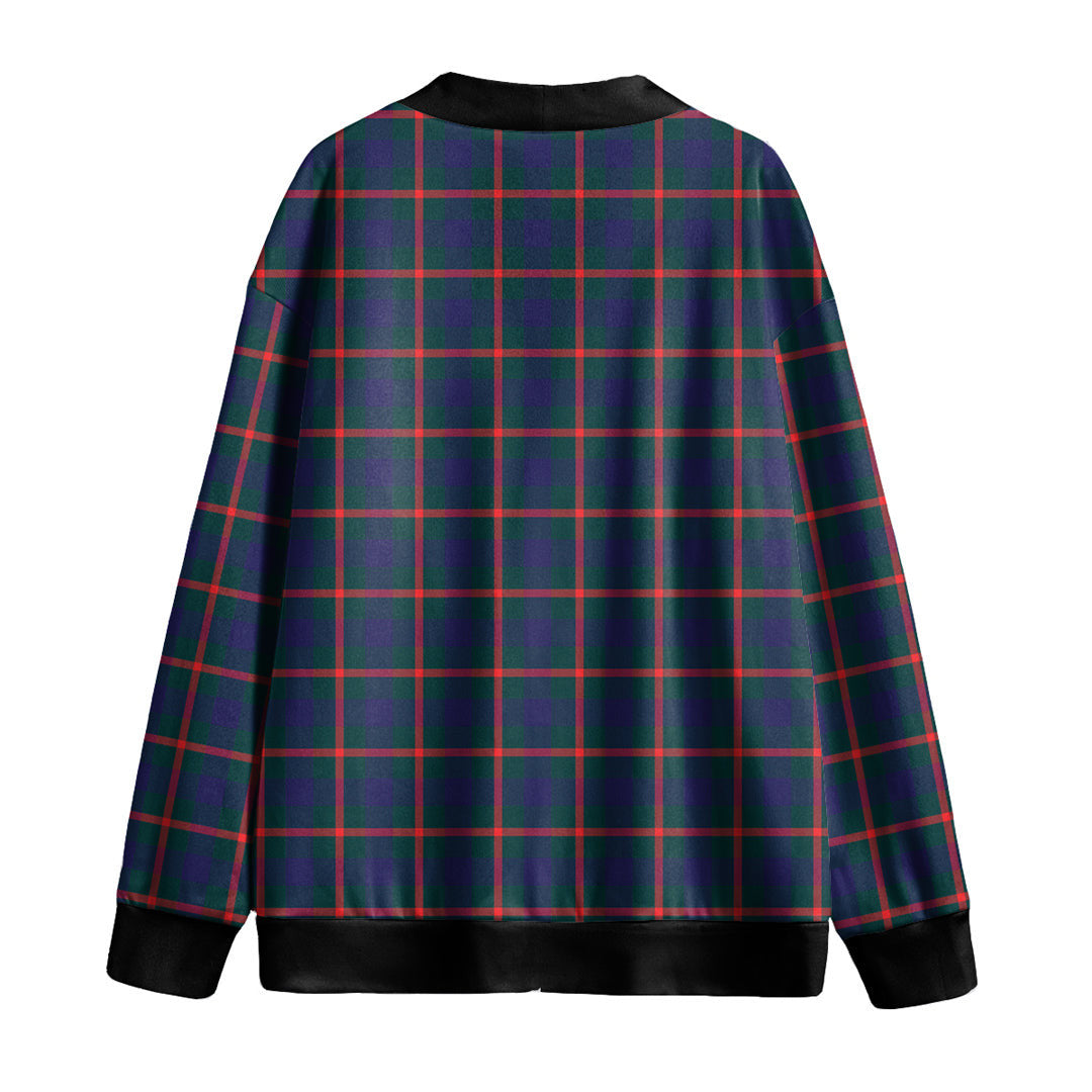 Agnew Modern Tartan Plaid Knitted Fleece Cardigan